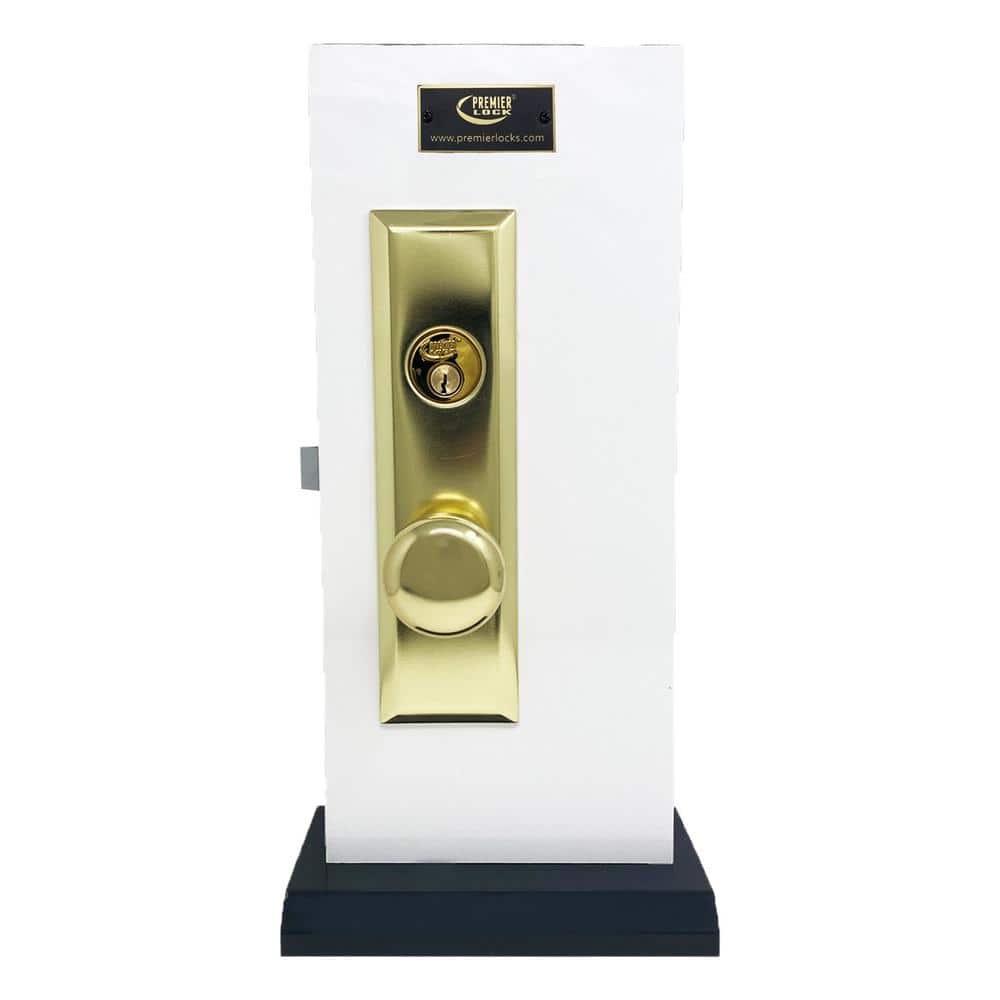 Premier Lock Brass Vestibule Mortise Entry Right Hand Knob Combo Pack (3)