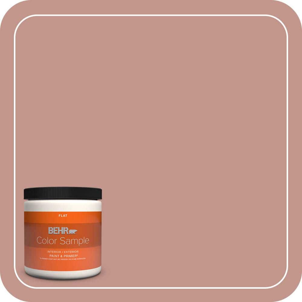 BEHR PREMIUM PLUS 8 oz. #MQ1-18 Pressed Blossoms Flat Interior/Exterior Paint & Primer Color Sample