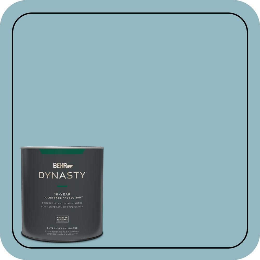 BEHR DYNASTY 1 qt. #PPU13-09 Tahoe Blue Semi-Gloss Enamel Exterior Stain-Blocking Paint & Primer