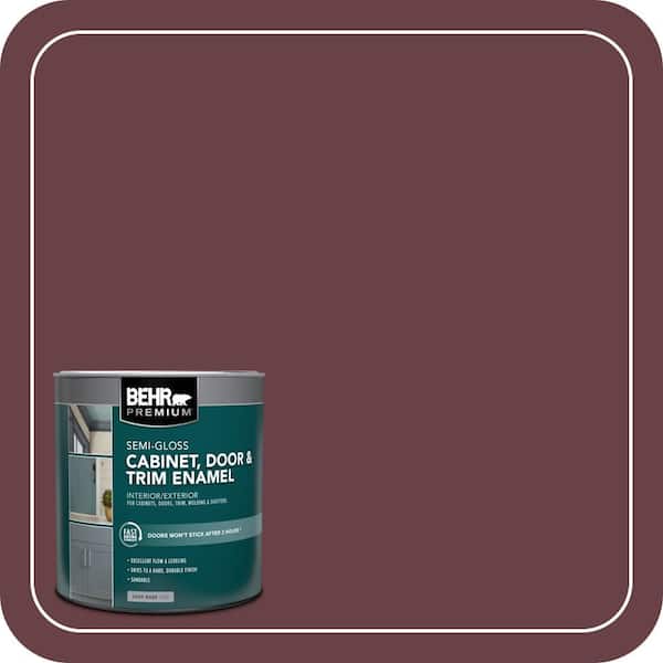 BEHR PREMIUM 1 qt. #MQ1-14 Twinberry Semi-Gloss Enamel Interior/Exterior Cabinet, Door & Trim Paint (2)