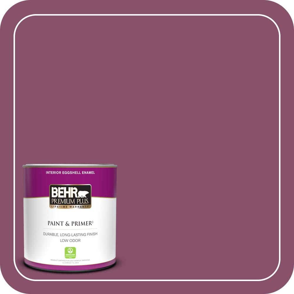 BEHR PREMIUM PLUS #M120-7 Raspberry Crush Enamel Interior Stain-Blocking Paint and Primer