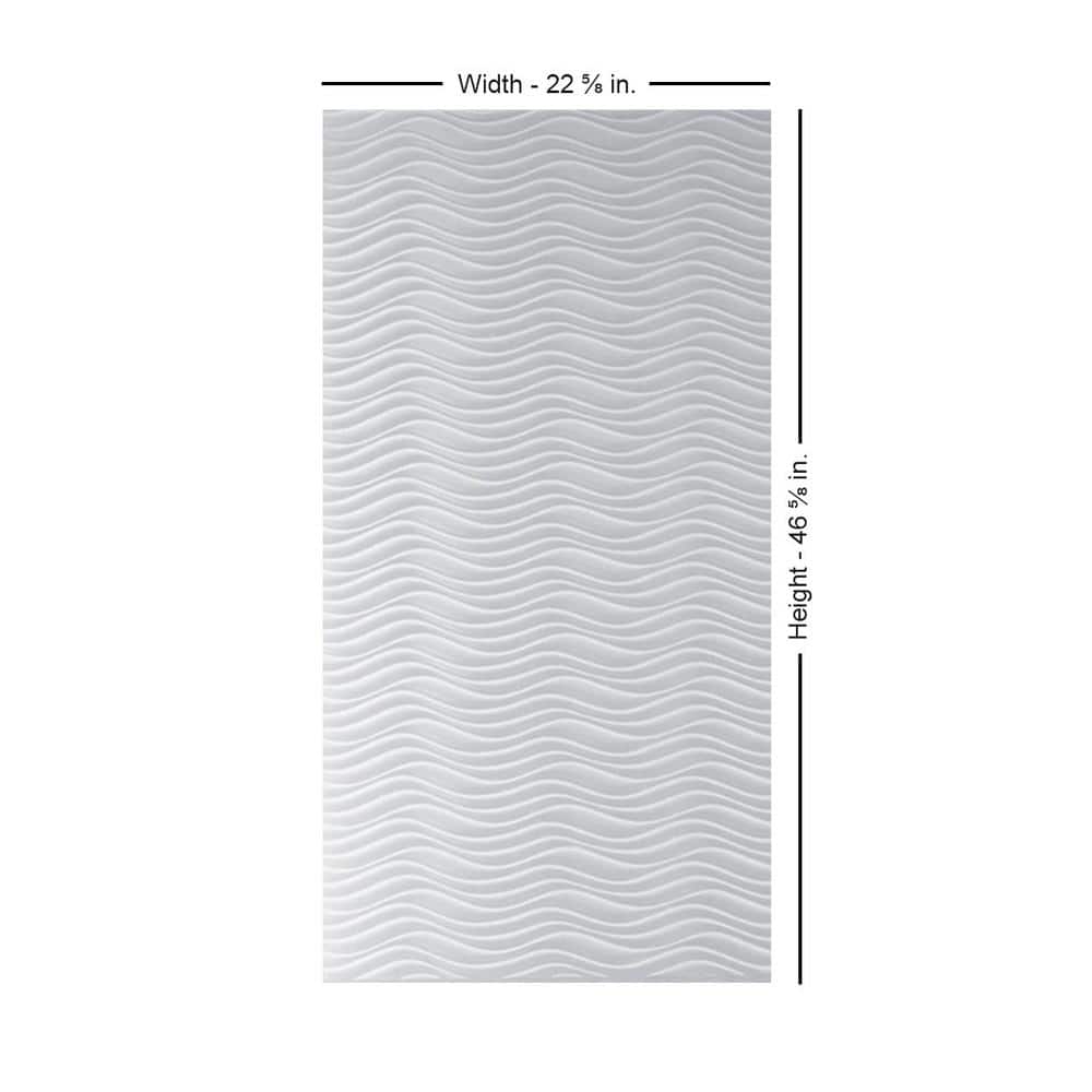 FROM PLAIN TO BEAUTIFUL IN HOURS Wavation 1.89 ft. x 3.89 ft. Tiffany White PVC Ceiling Light Diffuser Panel (12/Pack) (3)