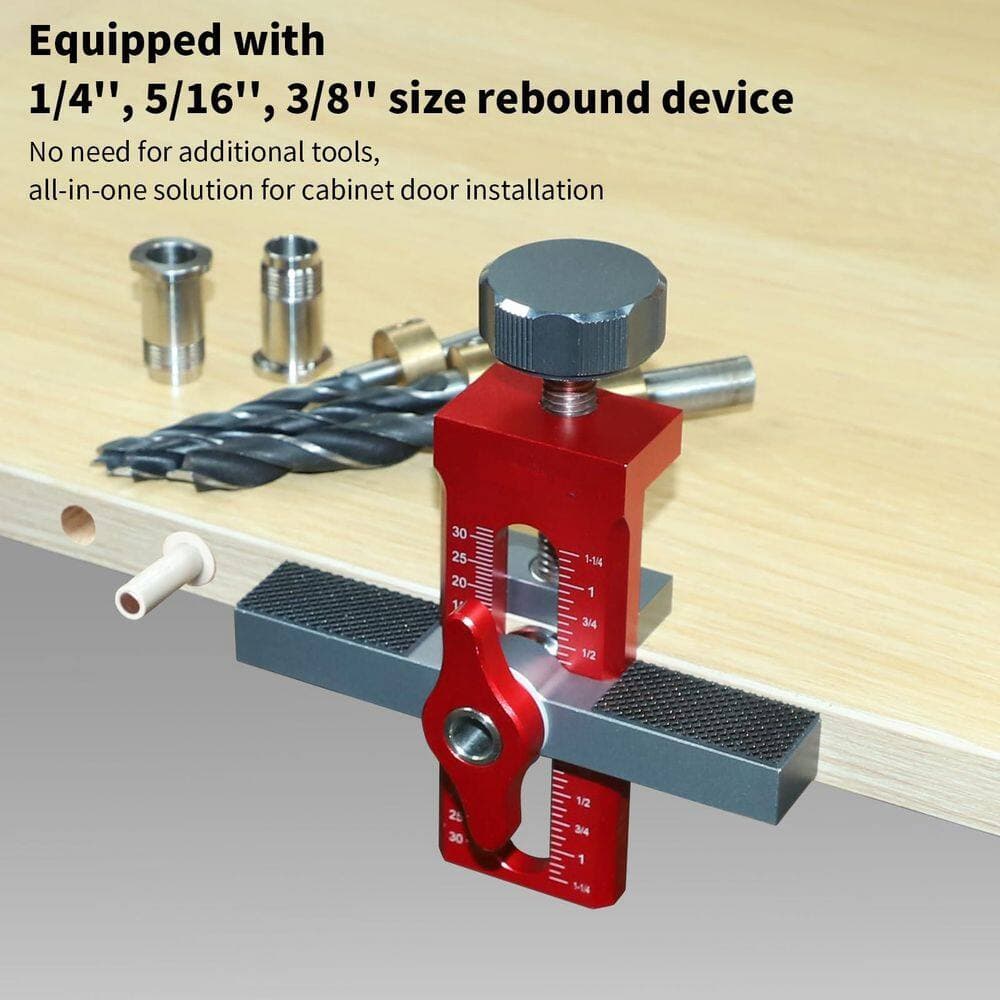 Numhew 2-in-1 Cabinet Door Mounting Jig with Storage Bag, Installation Positioner for Frameless Cabinets Only (3)