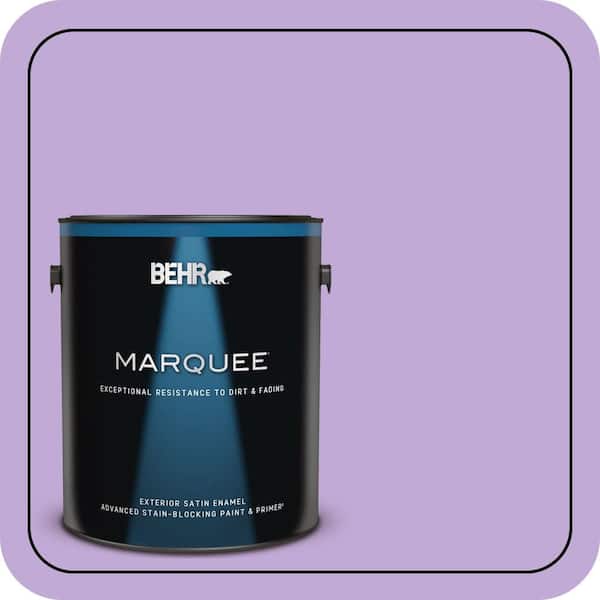 BEHR MARQUEE 1 gal. #MQ4-59 Purple Gladiola Satin Enamel Exterior Paint & Primer (2)