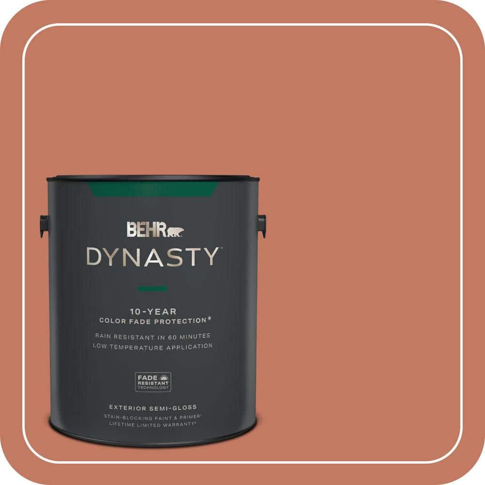 BEHR DYNASTY 1 gal. #MQ1-26 Pinata Semi-Gloss Exterior Stain-Blocking Paint & Primer