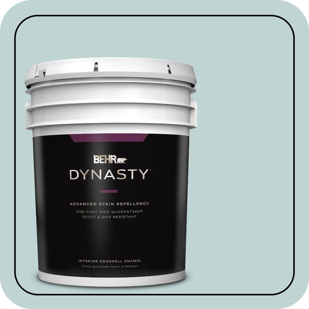 BEHR DYNASTY 5 gal. #500E-3 Rain Washed Eggshell Enamel Interior Stain-Blocking Paint & Primer