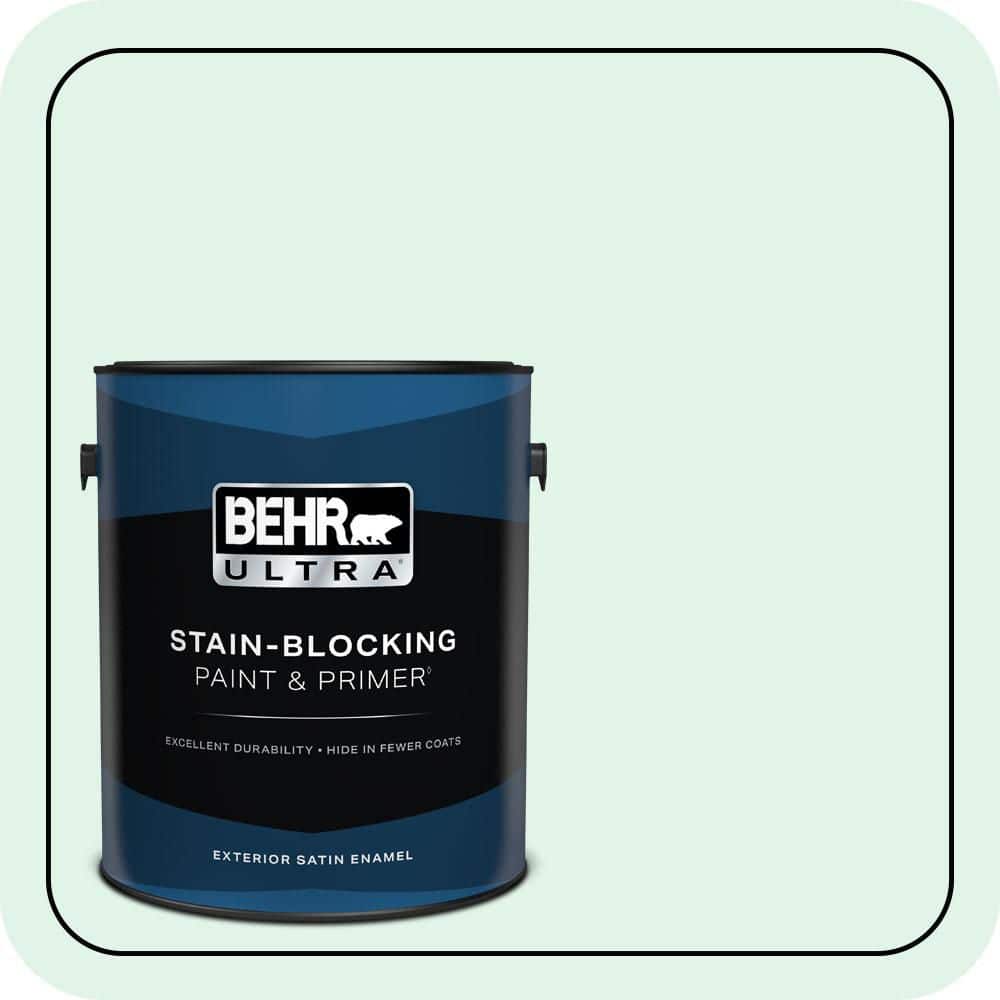BEHR ULTRA 1 gal. #470A-1 Window Pane Satin Enamel Exterior Paint & Primer