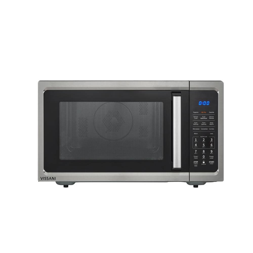 Vissani 1.5 cu. ft. 1000-Watt Countertop Microwave with Air Fry and Convection in Stainless Steel