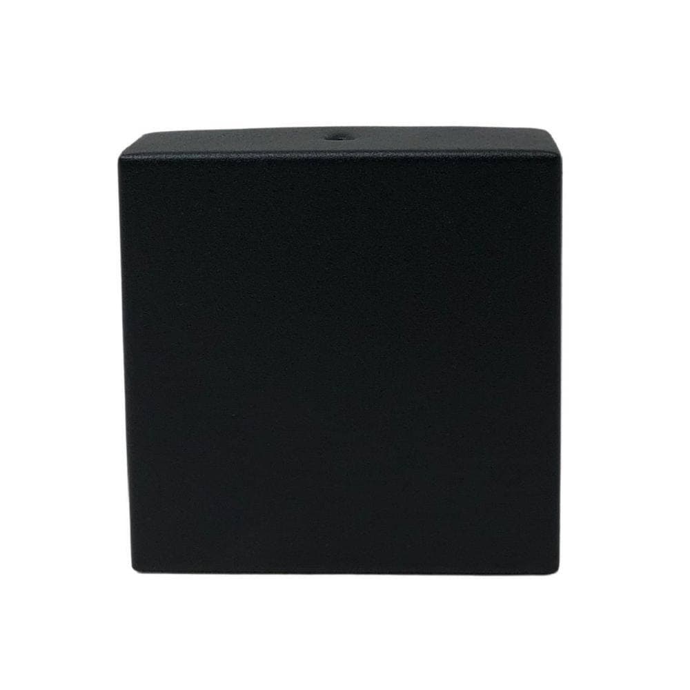 NUVO IRON Eazy-Cap 4 in. x 4 in. Black Galvanized Steel Modern Low-Profile Flat Top Post Cap (Pack of 24) (3)