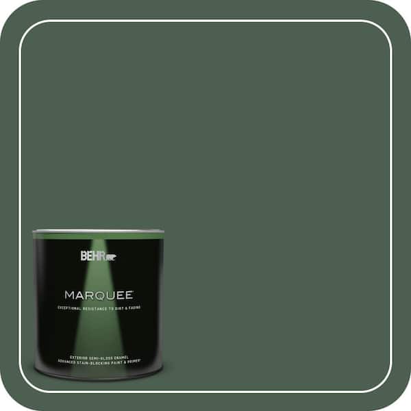 BEHR MARQUEE 1 qt. #N400-7 Vine Leaf Semi-Gloss Enamel Exterior Paint & Primer (2)