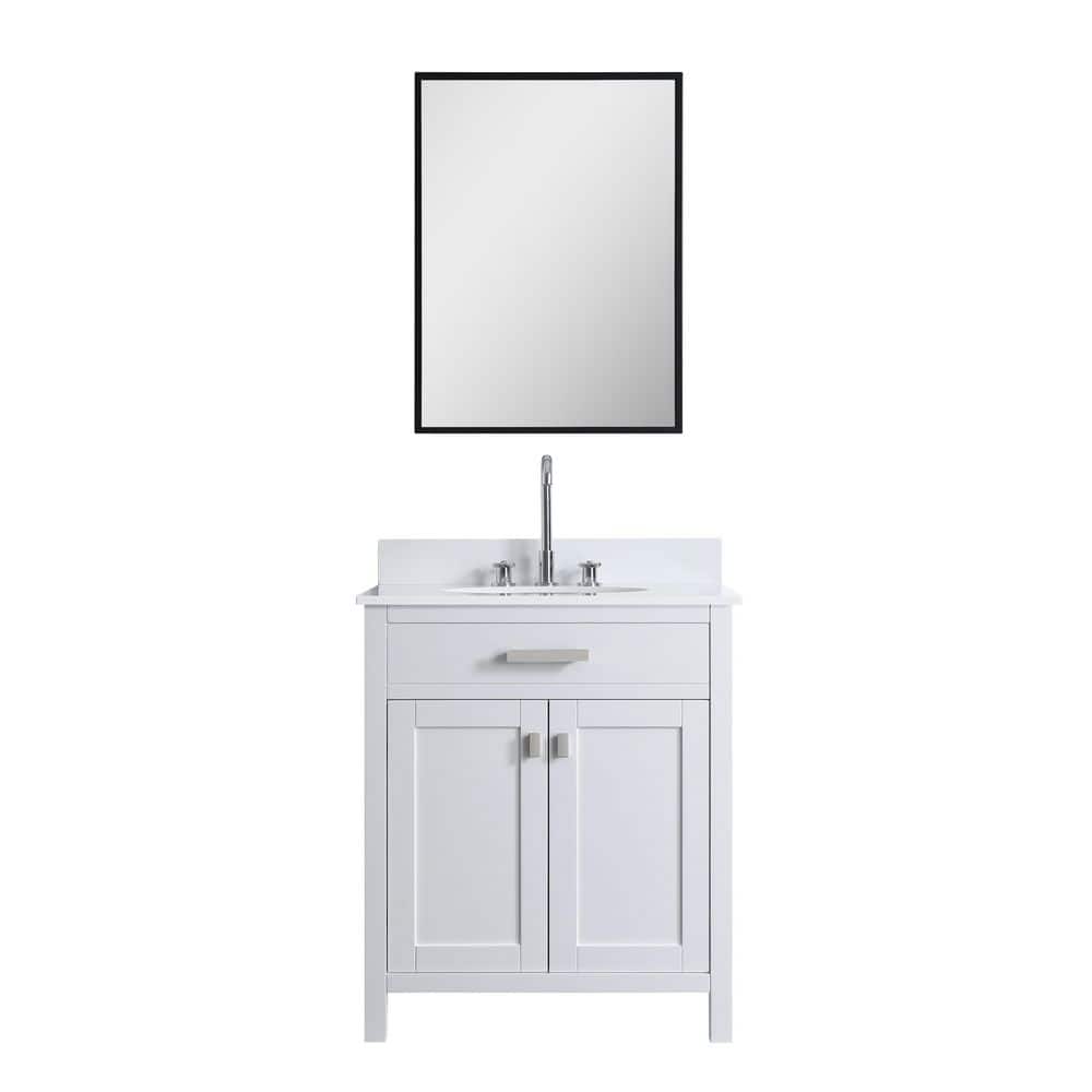 Design Element London 29.5 in. W x 21.5 in. D Vanity Cabinet Only in White (2)