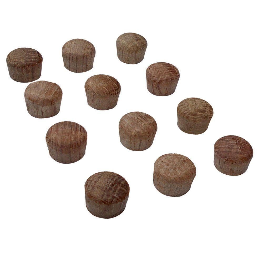 EVERMARK Stair Parts 3/8 in. Unfinished Red Oak Button Plugs (1)