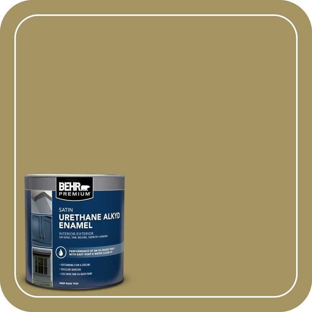 BEHR PREMIUM 1 qt. #M330-6 Keemun Satin Enamel Urethane Alkyd Interior/Exterior Paint (1)