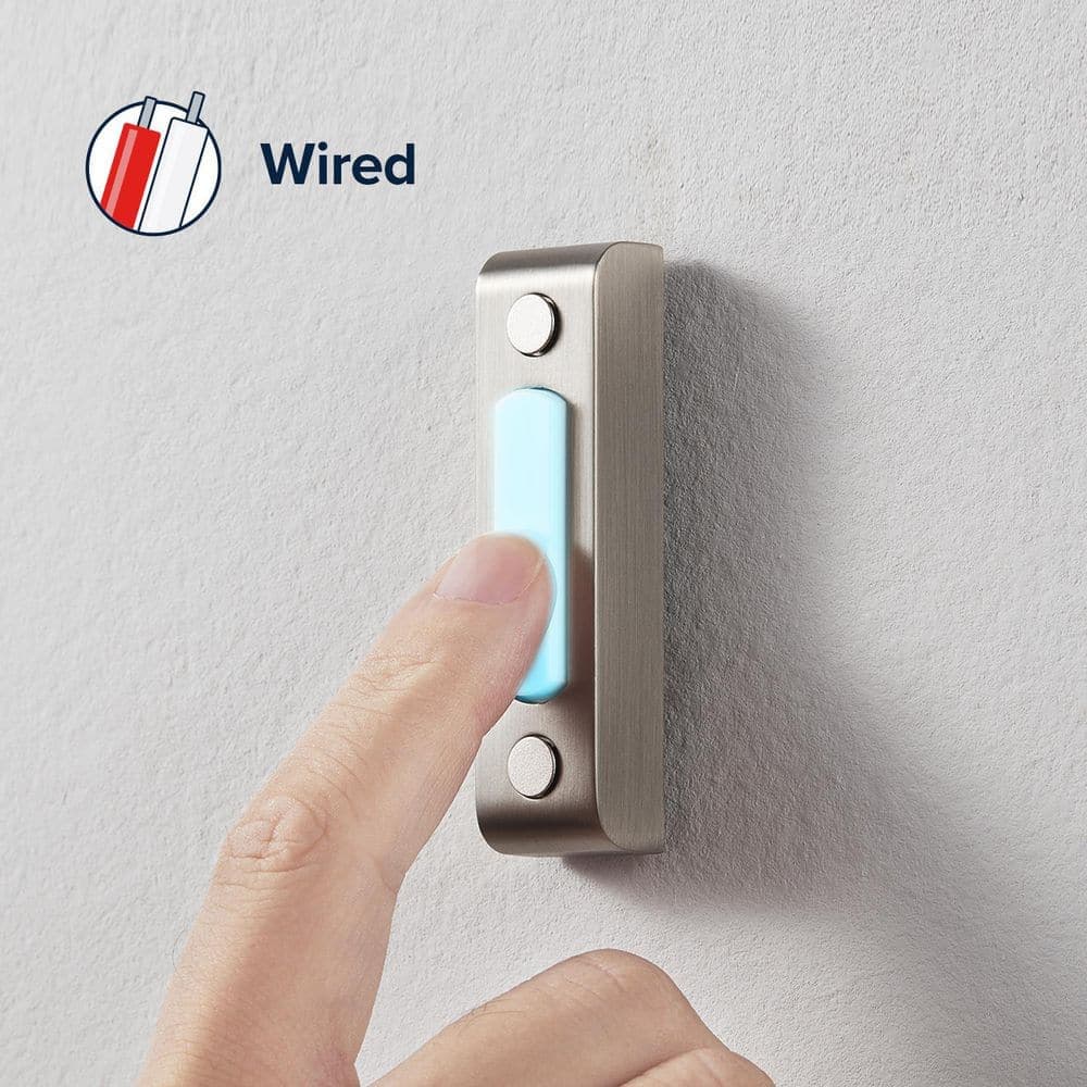 Heath Zenith Satin Nickel Metal Wired Lighted Push Doorbell Button (3)