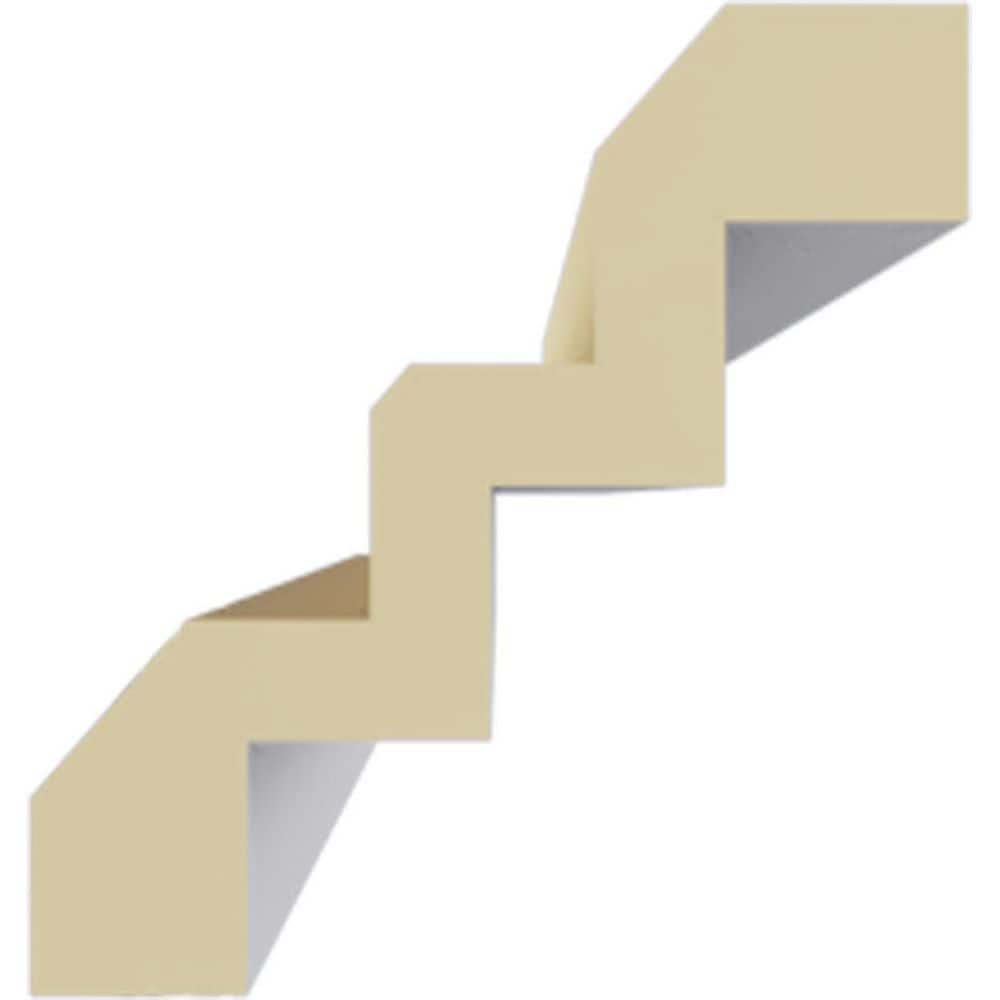 Ekena Millwork 4-1/4 in. x 4-1/4 in. x 94-1/2 in. Polyurethane Eris Step Crown Moulding (3)