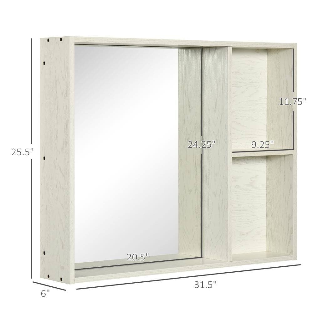 Luxeyard 31.5 inch x 25.5 inch Bathroom Medicine Cabinet with Mirror Storage Shelf Over Toilet Bathroom Cabinet (3)
