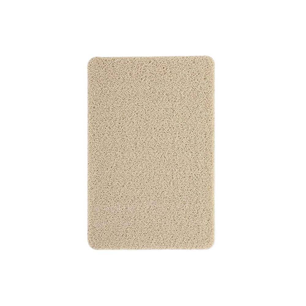 Wudkey 24 in. x 16 in. Non Slip Bathtub Mat, Foot Scrubber, Anti Slip, Fast Drying Shower Mat, for Tub, Floor, Hotel, Beige (1)