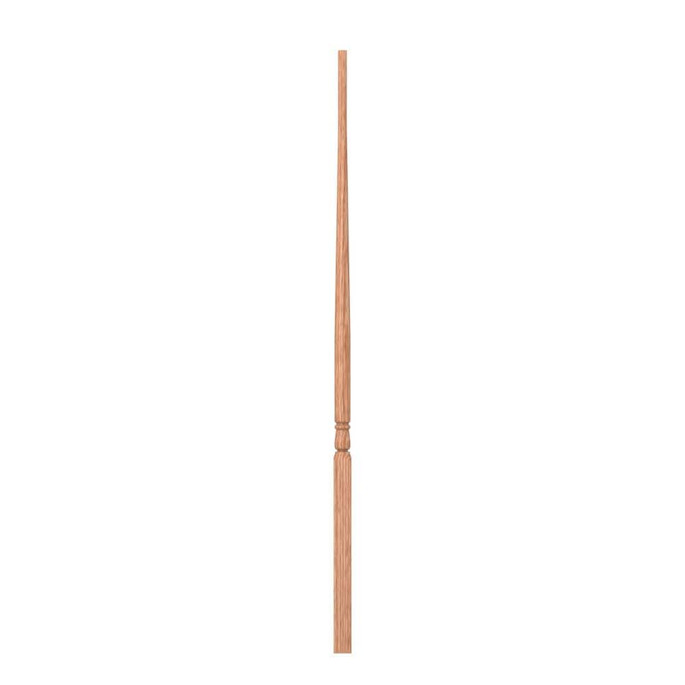L. J. SMITH STAIR SYSTEMS 1.25 in. D x 1.25 in. W x 42 in. L Unfinished Red Oak Wood Baluster (1)