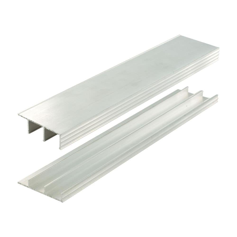 Outwater 0.512 in. D x 1.728 in. W x 36 in. L Unfinished Paintable Mill Aluminum Bypass Sliding Track Moulding Fits 1/2 in. Board (1)