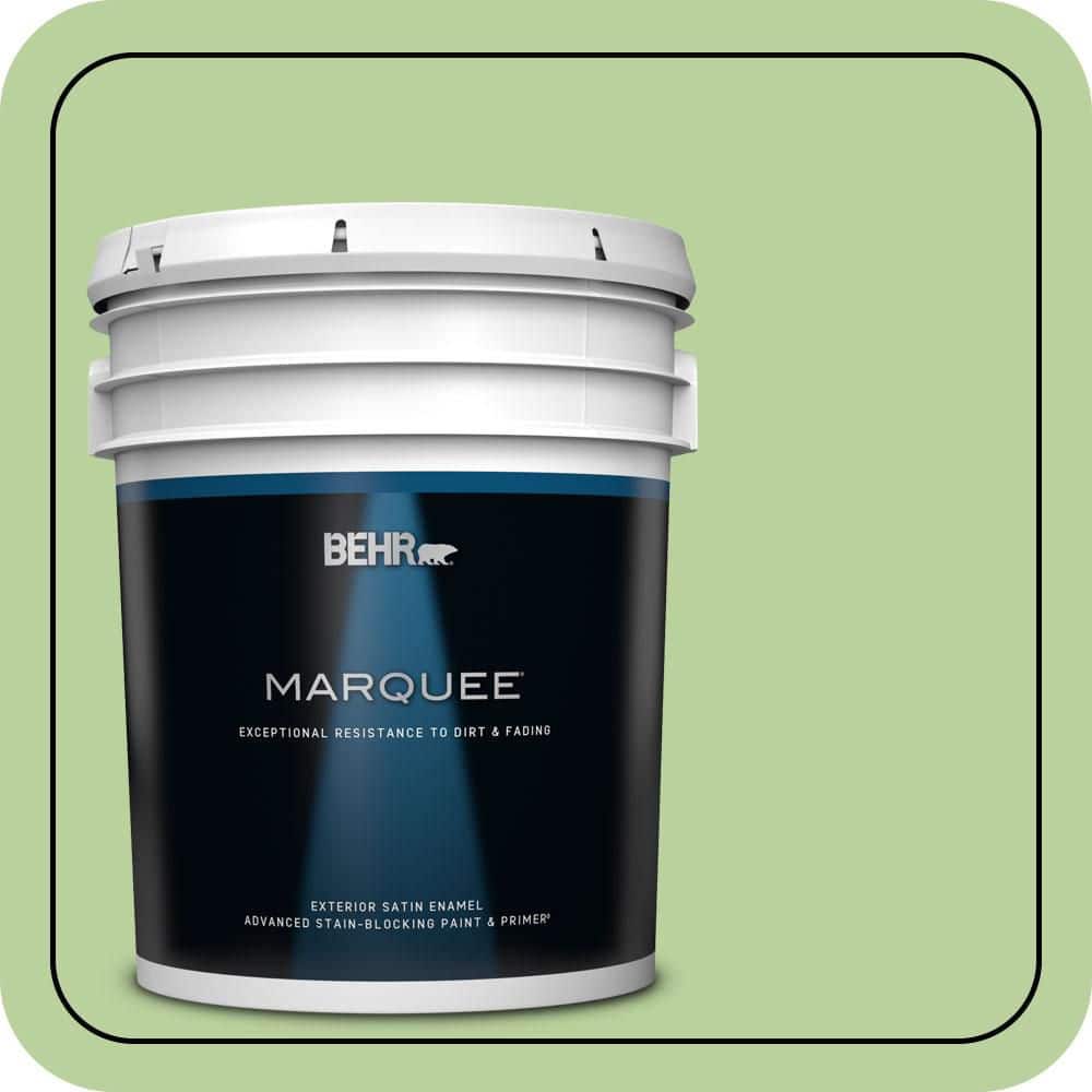 BEHR MARQUEE 5 gal. #P380-4 Four Leaf Clover Satin Enamel Exterior Paint & Primer