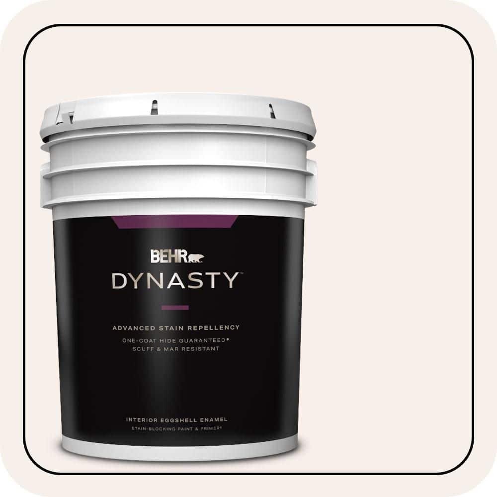 BEHR DYNASTY 5 gal. #W-B-100 Billowy Clouds Eggshell Enamel Interior Stain-Blocking Paint & Primer