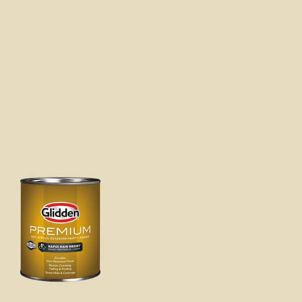 Glidden Premium 1 qt. PPG1104-3 Deserted Beach Satin Exterior Latex Paint (2)