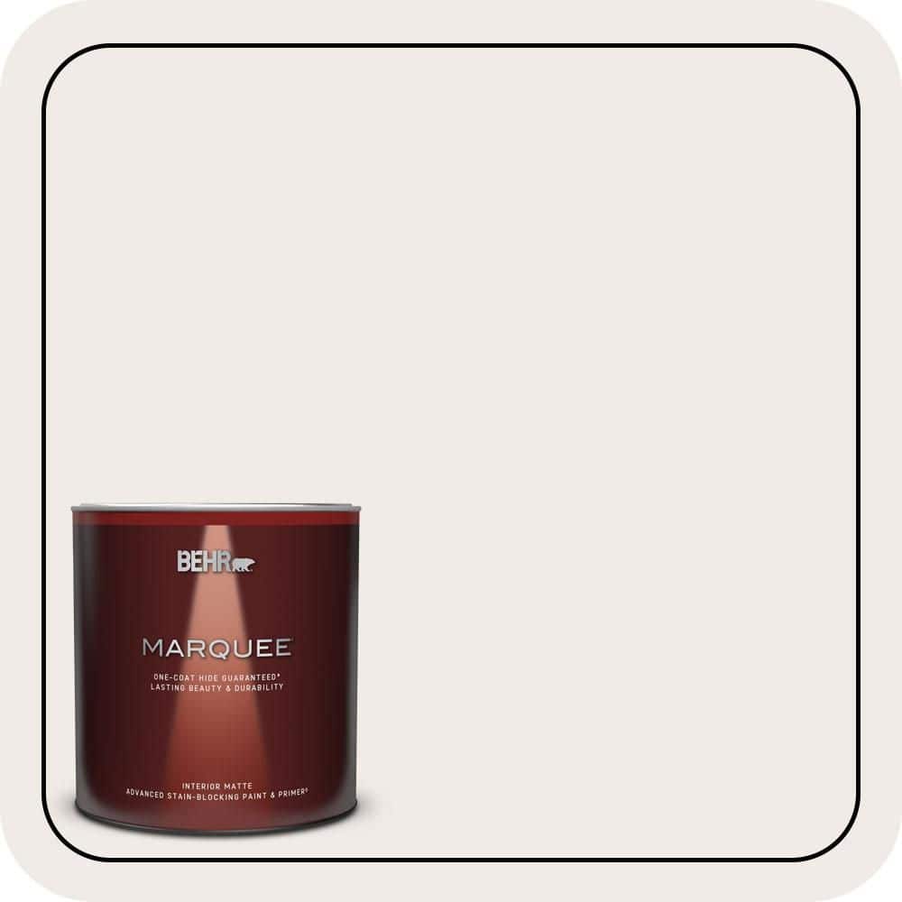 BEHR MARQUEE 1 qt. #700C-1 Pearl Drops Matte Interior Paint & Primer
