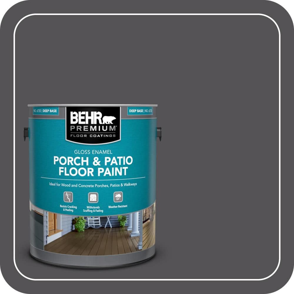 BEHR PREMIUM 1 gal. #BXC-30 Black Space Gloss Enamel Interior/Exterior Porch and Patio Floor Paint