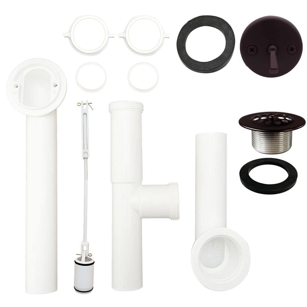 Westbrass Trip Lever White Poly Adjustable Bath Waste (3)