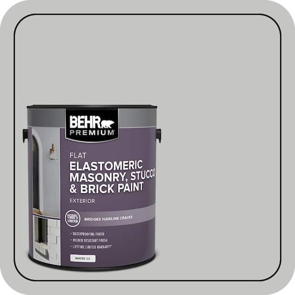 BEHR PREMIUM 1 gal. #N520-2 Silver Bullet Elastomeric Masonry, Stucco and Brick Exterior Paint (2)