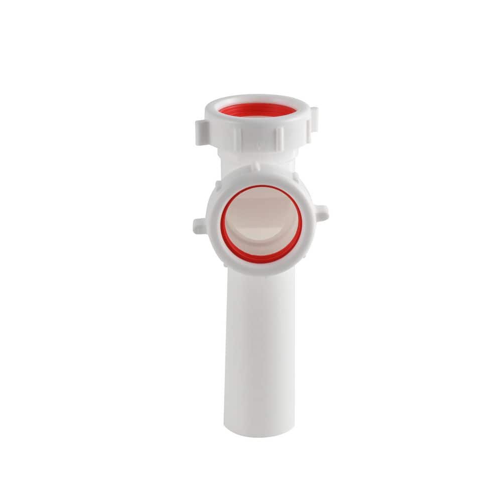Everbilt 1-1/2 in. White Plastic Sink Drain Outlet Waste Slip-Joint Tee P trap (3)