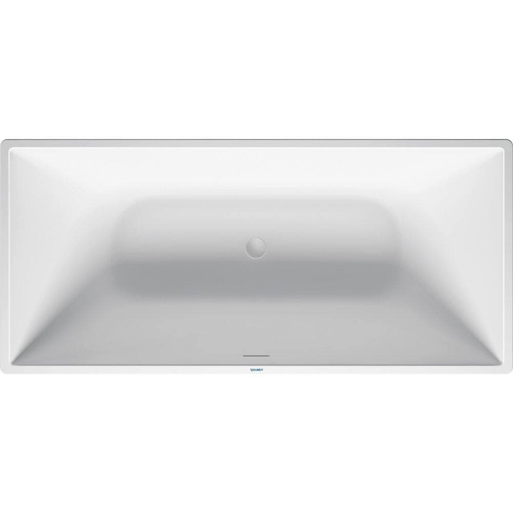 Duravit DuraSquare 73 in. x 33.5 in. Soaking Bathtub with Center Drain in White (1)