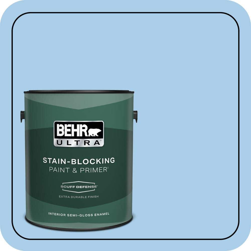 BEHR ULTRA 1 gal. #P520-2 French Porcelain Extra Durable Semi-Gloss Enamel Interior Paint & Primer