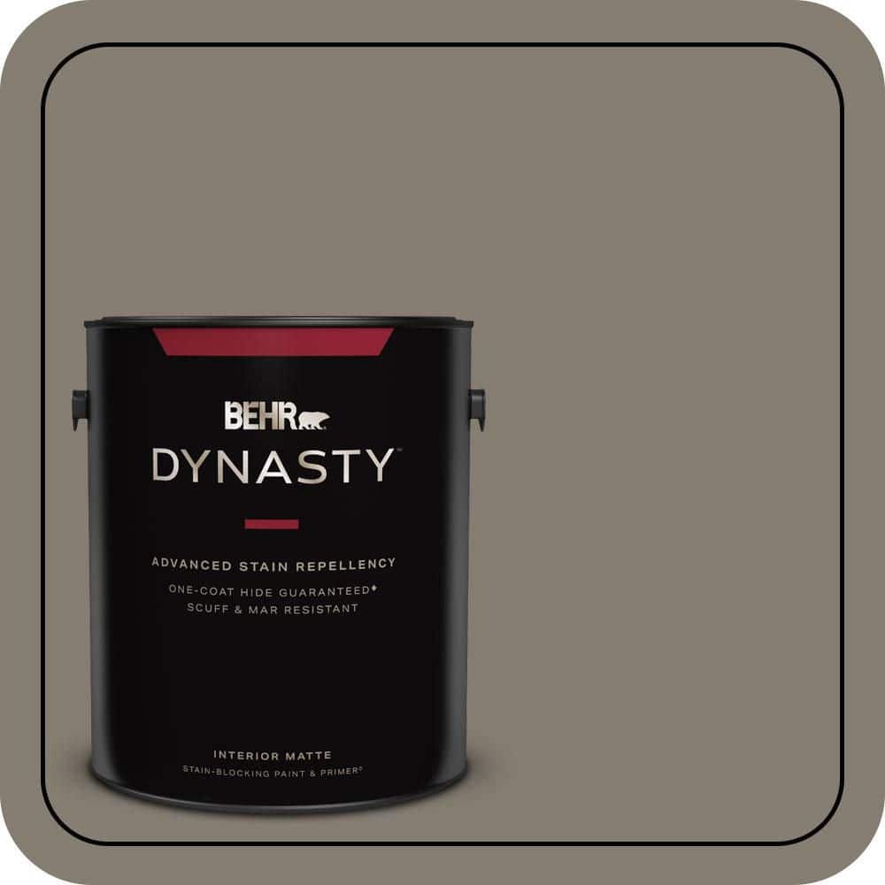 BEHR DYNASTY 1 gal. #MQ2-53 Smoky Trout One-Coat Hide Matte Interior Stain-Blocking Paint & Primer