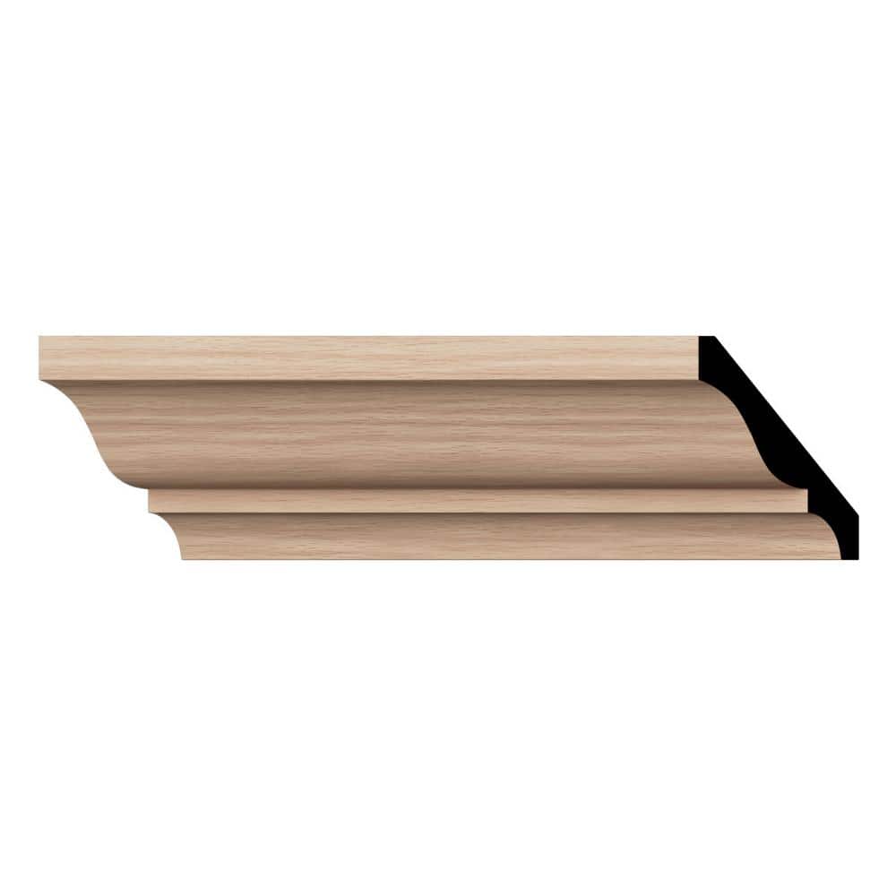 Ekena Millwork WM49 0.56 in. D x 3.63 in. W x 96 in. L Wood Red Oak Crown Moulding (1)