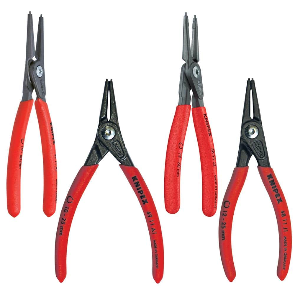 KNIPEX Precision Snap Ring Pliers Set in Tool Roll (4-Piece) (1)