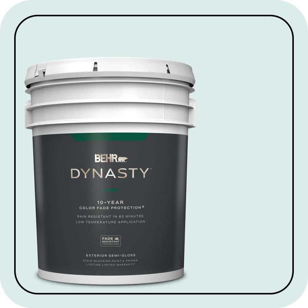 BEHR DYNASTY 5 gal. #510E-1 Ice Folly Semi-Gloss Exterior Stain-Blocking Paint & Primer