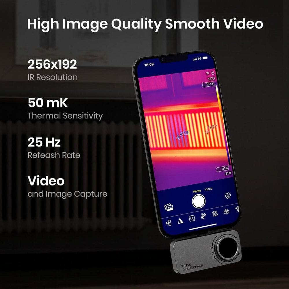 MILESEEY TR256i Thermal Imaging Camera Plug-in for iPhone and iPad, Lightning Port Compatible Only, for Home, HVAC,Electrical Use (2)