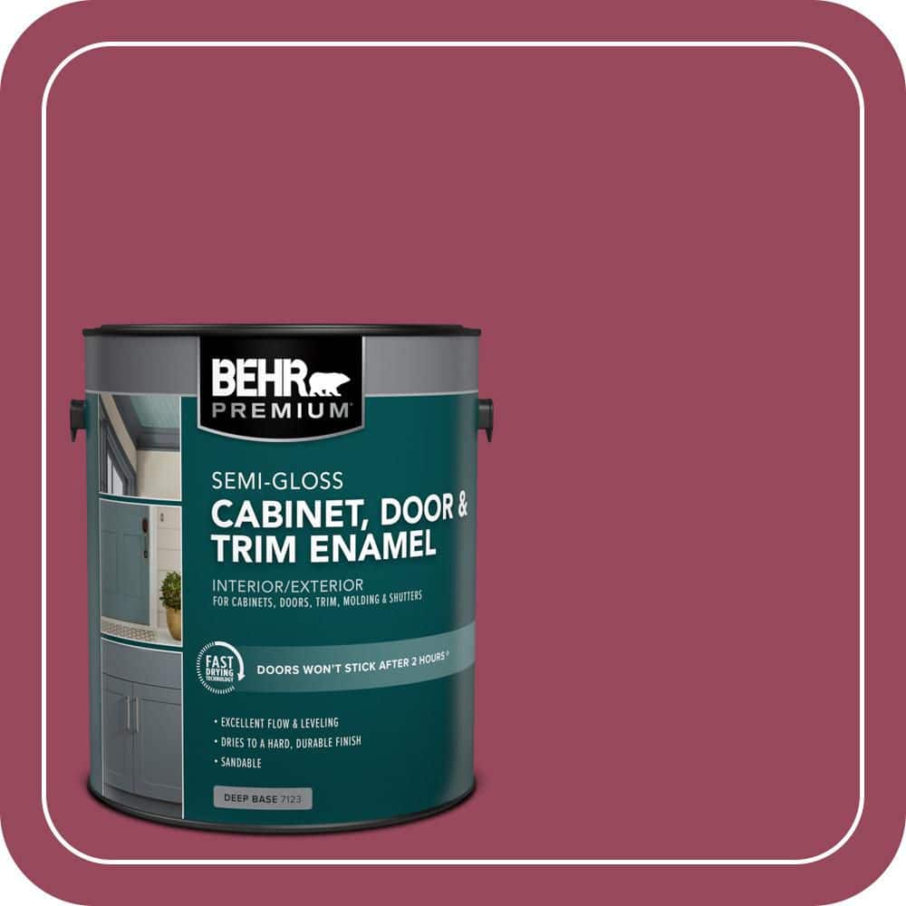 BEHR PREMIUM 1 gal. #PPU1-16 Haitian Flower Semi-Gloss Enamel Interior/Exterior Cabinet, Door & Trim Paint