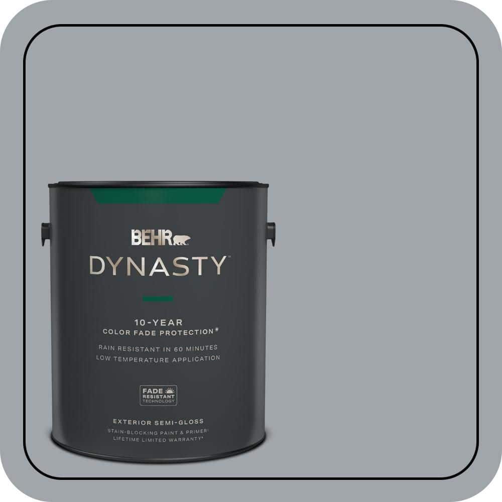 BEHR DYNASTY 1 gal. #PPU26-19 Chance of Rain Semi-Gloss Enamel Exterior Stain-Blocking Paint & Primer