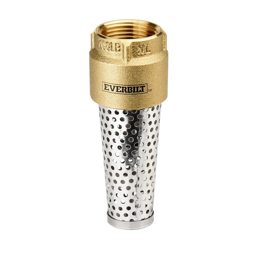 Everbilt 1 in. Brass Foot Valve