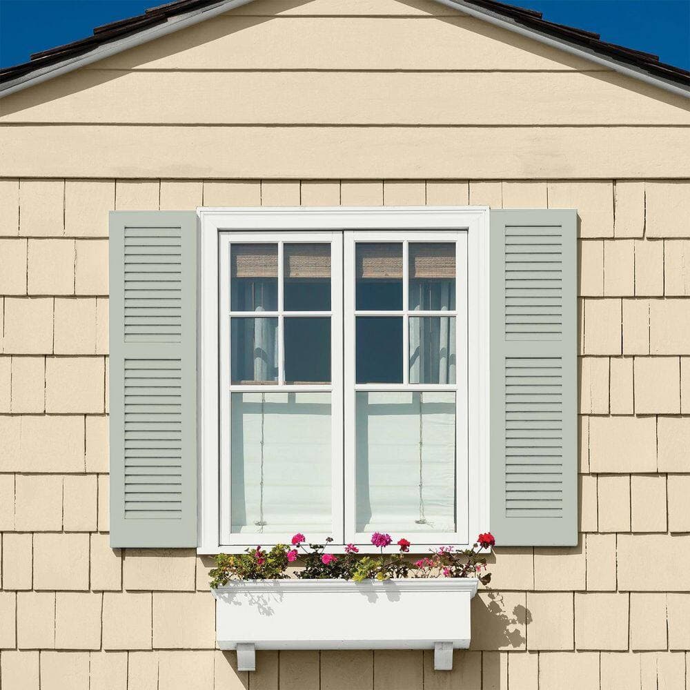 Glidden Premium 5 gal. PPG1128-4 Balsam Satin Exterior Latex Paint (4)
