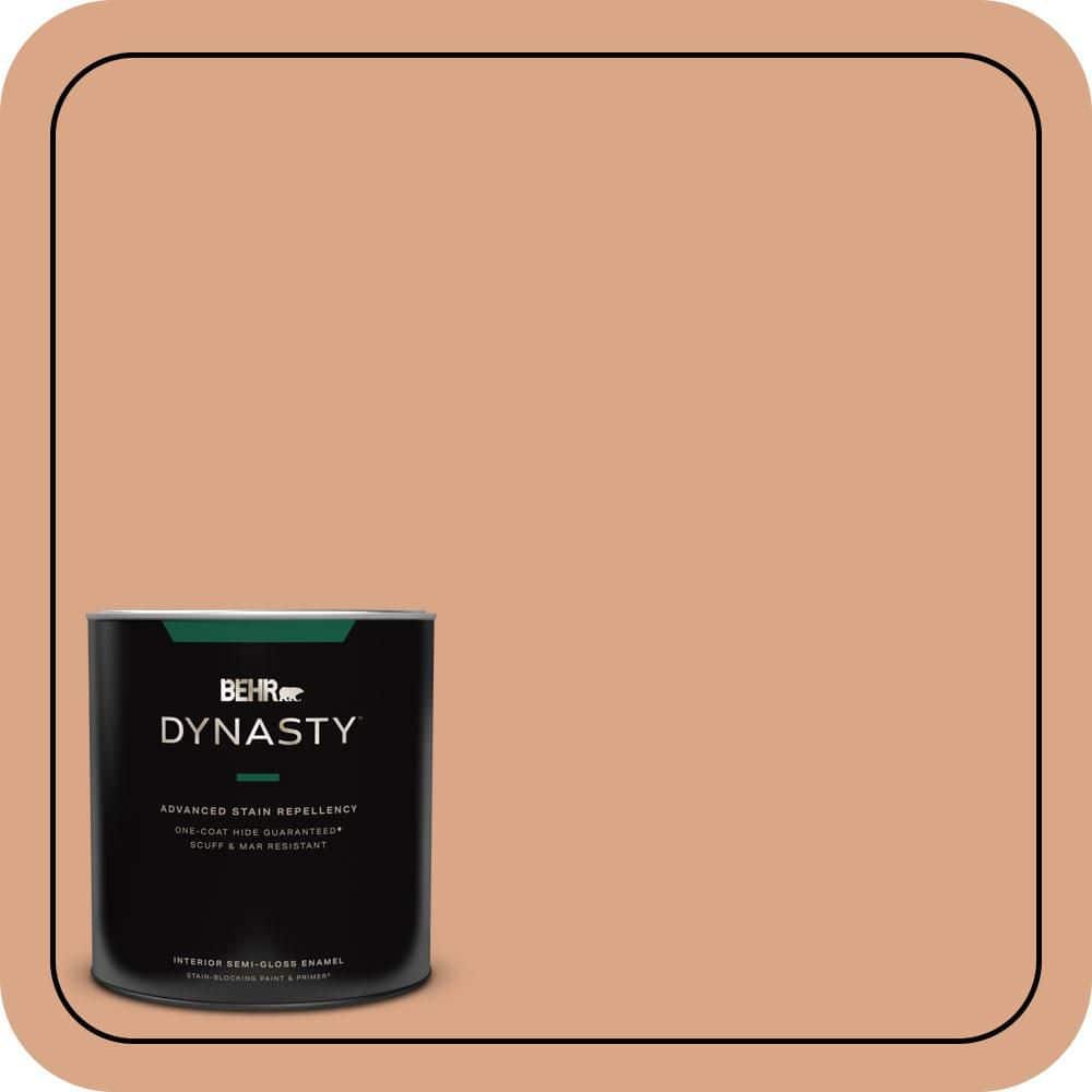 BEHR DYNASTY 1 qt. #PPU3-10 Nairobi Dusk One-Coat Hide Semi-Gloss Enamel Interior Stain-Blocking Paint and Primer