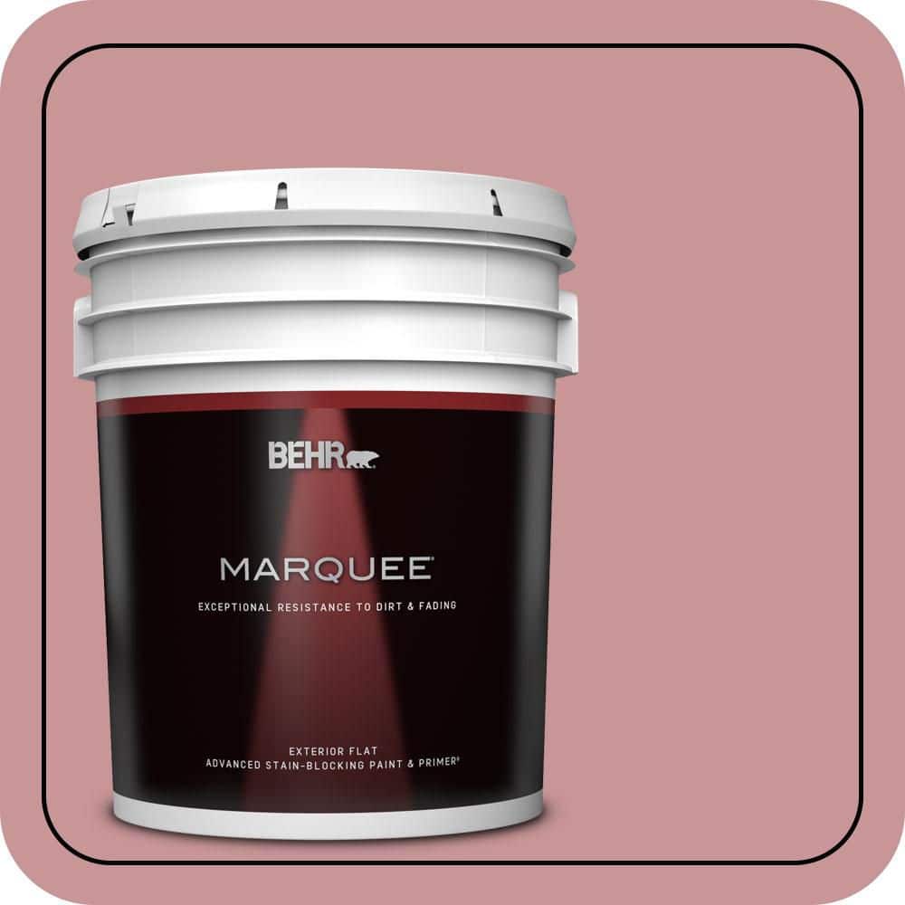 BEHR MARQUEE 5 Gal. #S140-4A Dusty Rose Flat Exterior Paint and Primer