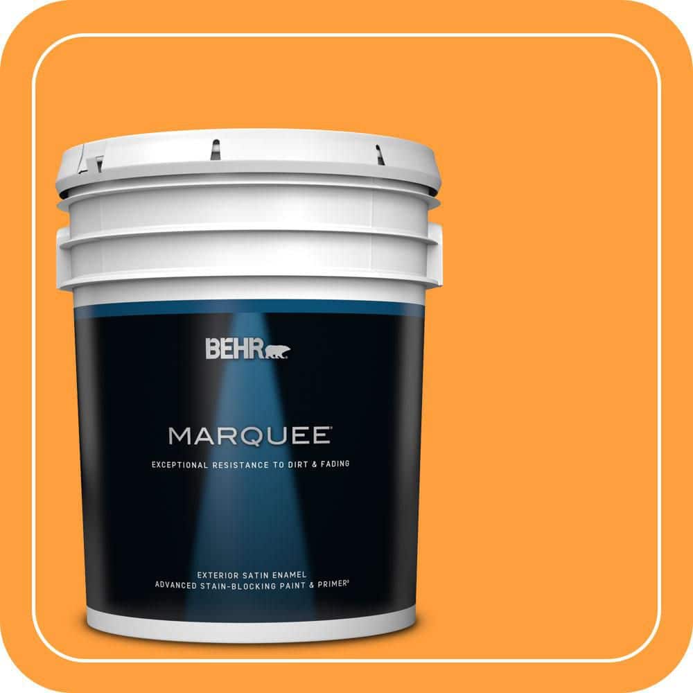 BEHR MARQUEE 5 gal. #S-G-300 Hawaiian Passion Satin Enamel Exterior Paint & Primer