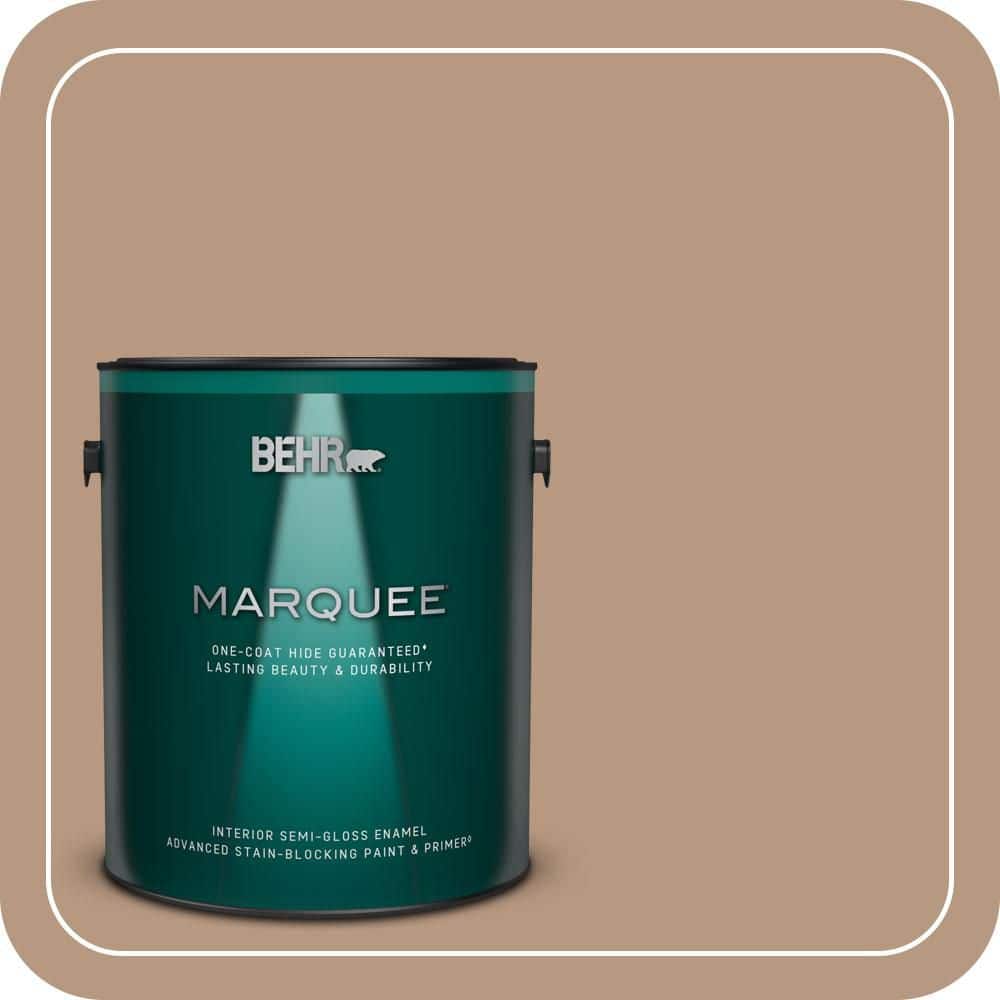 BEHR MARQUEE 1 gal. #MQ2-41 Cavern Clay One-Coat Hide Semi-Gloss Enamel Interior Paint & Primer