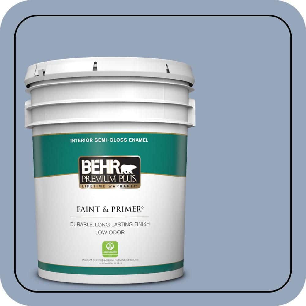 BEHR PREMIUM PLUS 5 gal. #590F-4 Cloudberry Semi-Gloss Enamel Low Odor Interior Paint & Primer