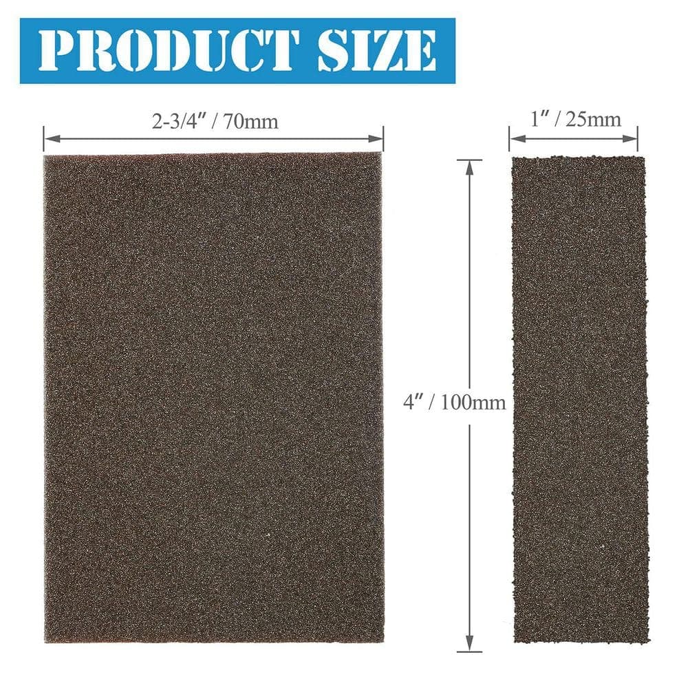 Unbranded 16Pck 120Grit Sanding Blocks, Washable Reusable Sanding Sponge, Wet Dry Sandpaper for Wood Metal Furniture Paint Drywall (2)