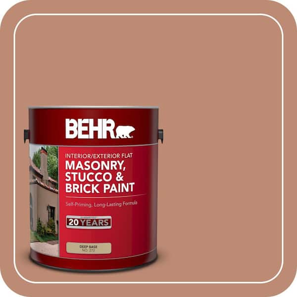 BEHR 1 gal. #MS-04 Barely Dawn Flat Interior/Exterior Masonry, Stucco and Brick Paint (2)