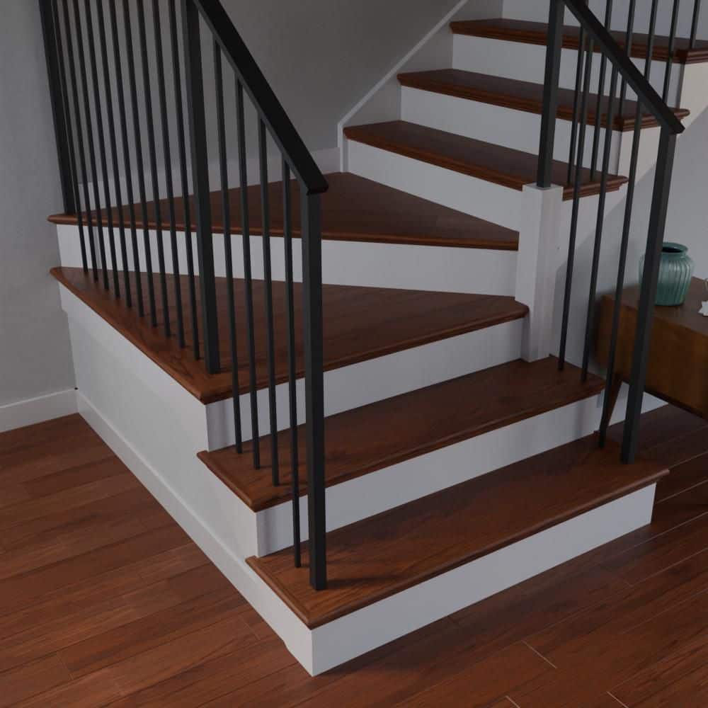 Stairtek Retread 0.75 in. x 5.25 in. x 48 in. Prefinished Gunstock Red Oak Wood Stair Landing Tread (2)